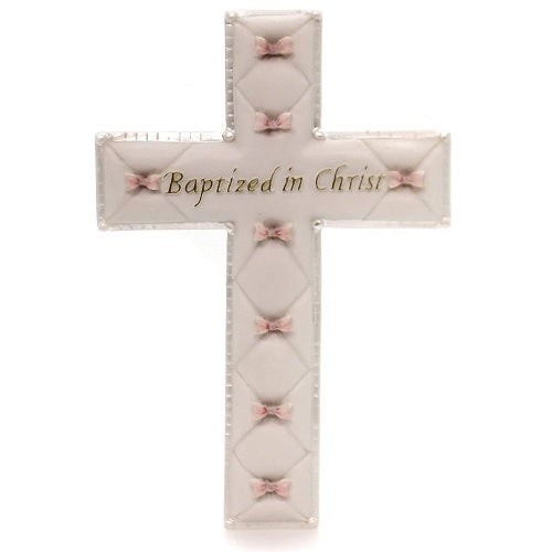Roman Baptism Girl Wall Cross