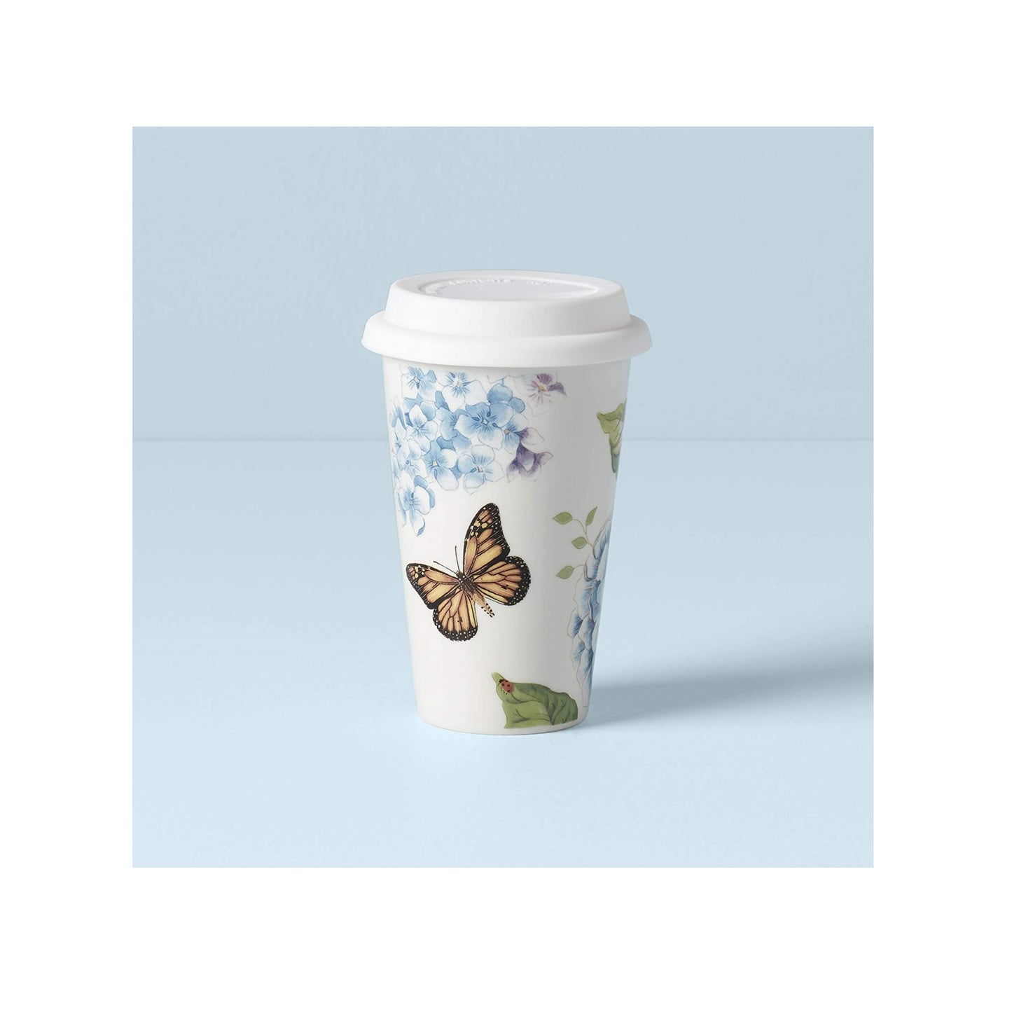 Butterfly Meadow Blue Thermal Travel Mug by Lenox