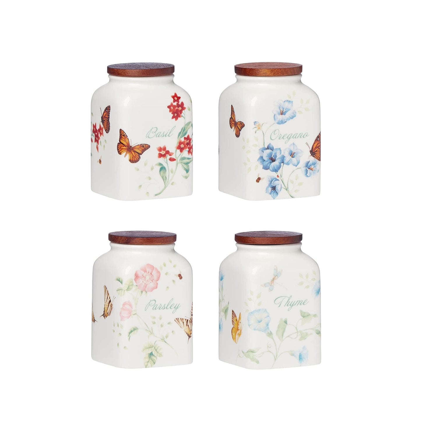 Butterfly Meadow Cooking Spice Jars, Set of 4, by Lenox