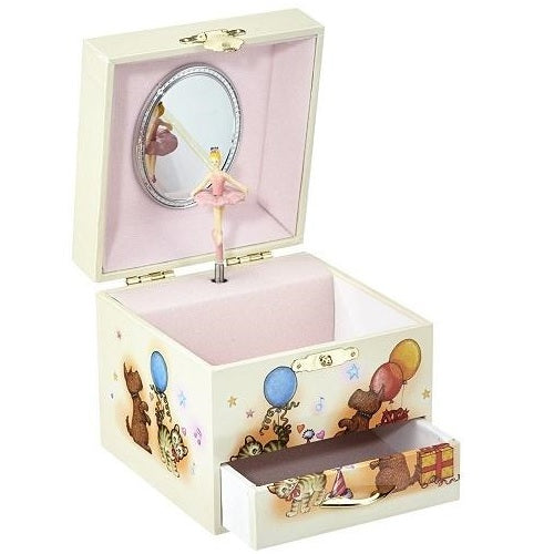 Boîte à bijoux fille avec tiroir jouant la mélodie "Le son de la musique" 