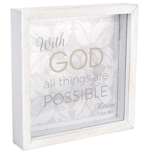 Malden "With GOD all things.." Wood Plaque