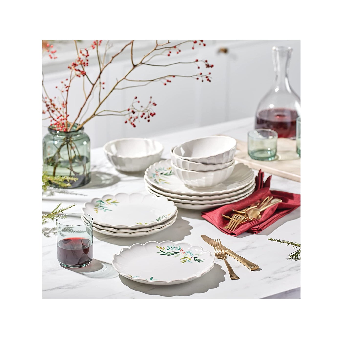 French Perle Berry 12-Piece Set By Lenox