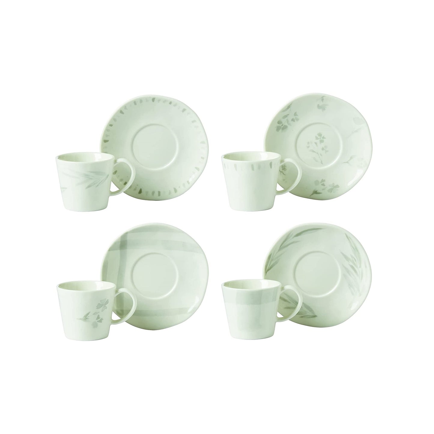 Lenox Oyster Bay Eight-Piece Espresso Cup & Saucer Set