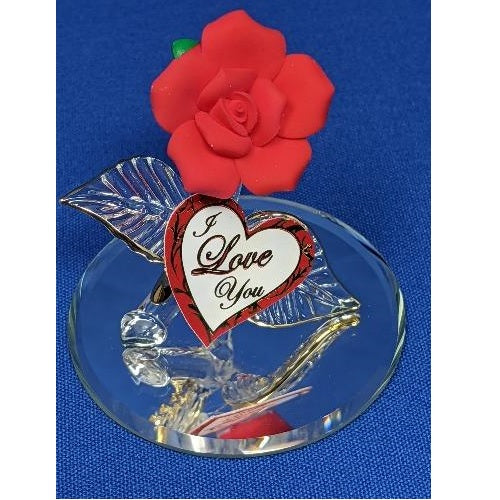 Glass Baron Rose "I Love You", Red Rose