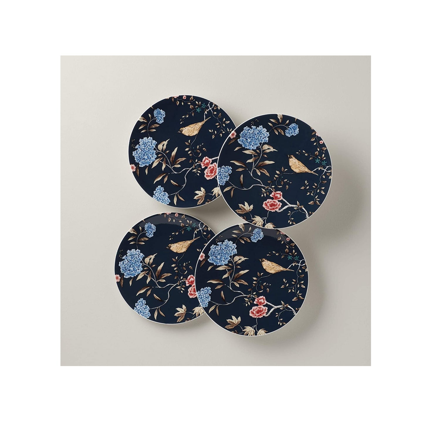 Sprig & Vine Set of Four Navy Accent Plates by Lenox