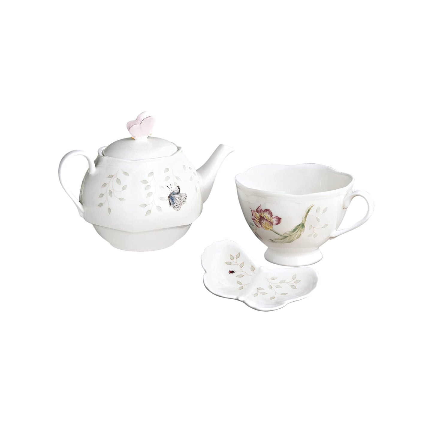 Butterfly Meadow Stackable Tea Set with Bag Holder by Lenox