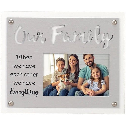 Malden "Our Family" Photo Frame Grey