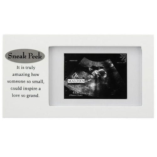 Malden Sneak Peek Sonogram Plaque 4" x 6" Picture Frame