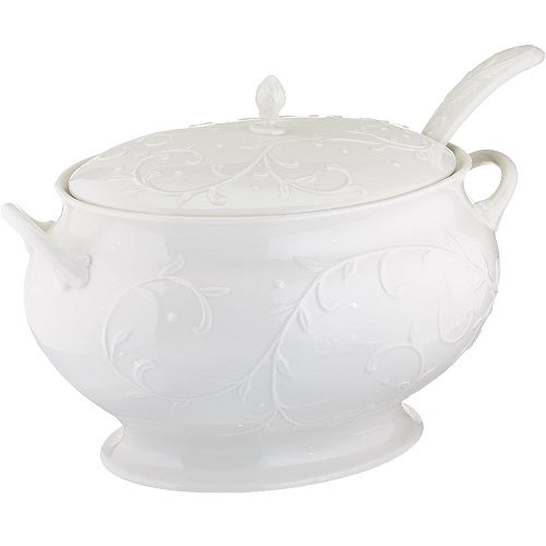 Opal Innocence Carved Covered Soup Tureen with Ladle by Lenox