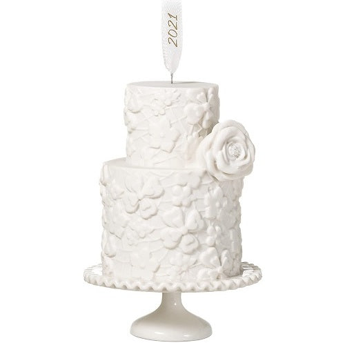Ornament 2021 We Do Wedding Cake, Porcelain