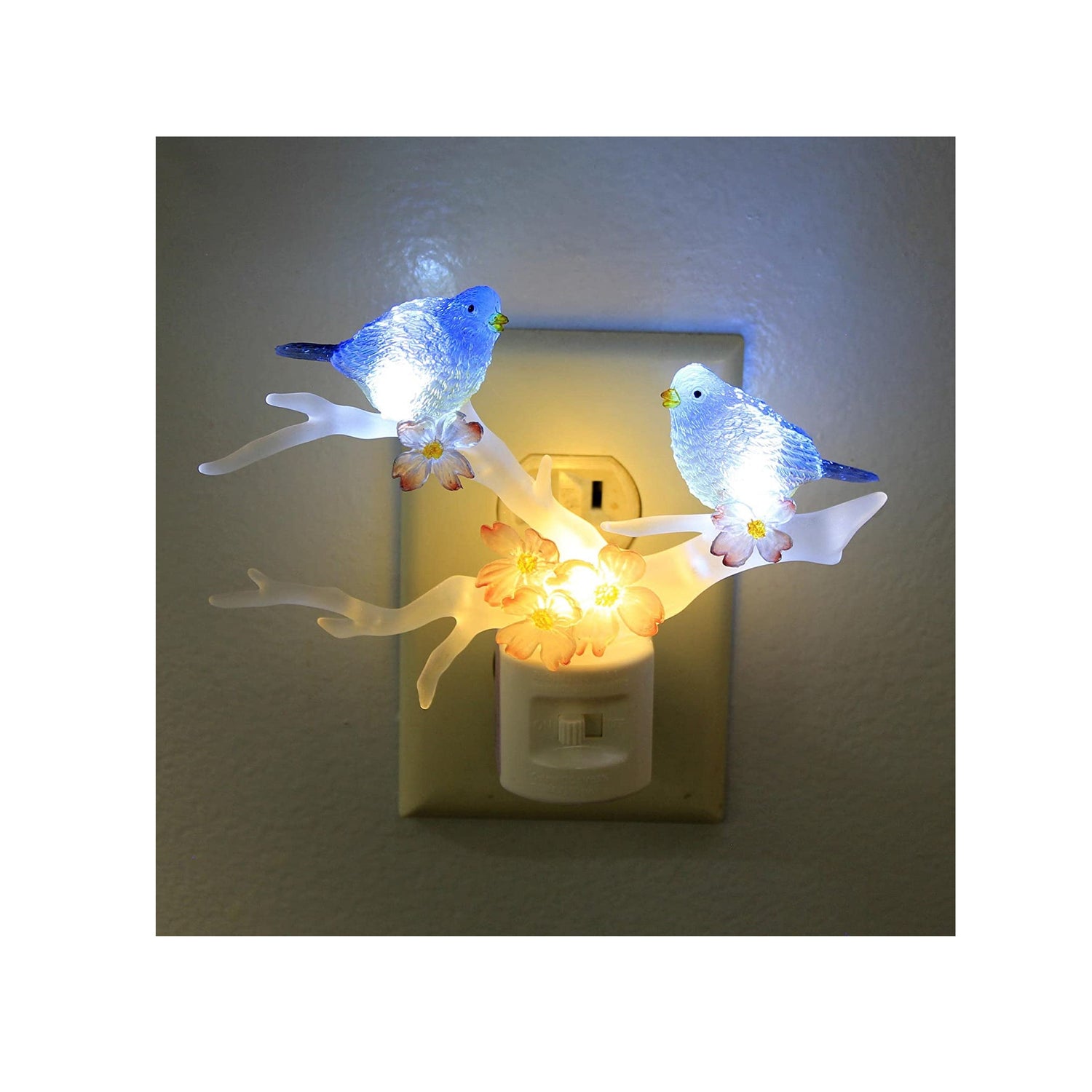 Roman Bluebird on Dogwood Branch LED Night Light