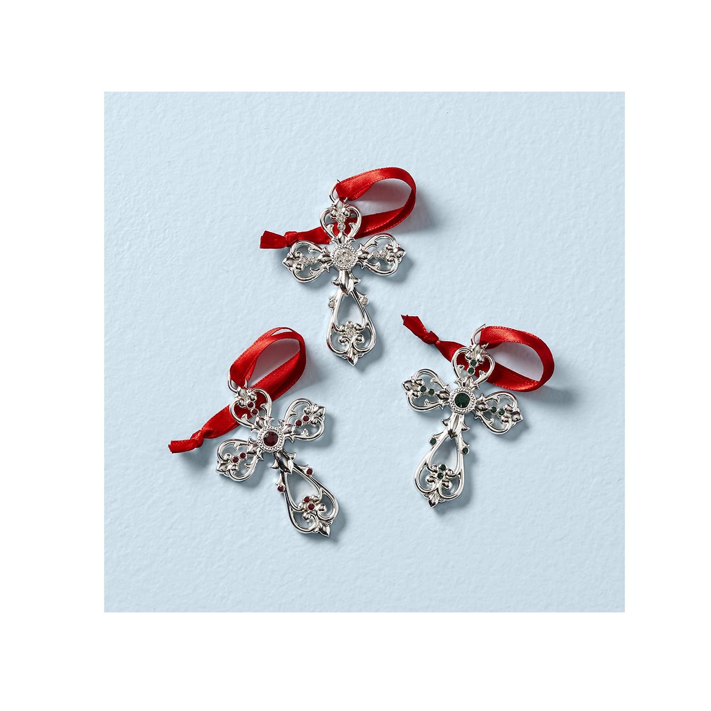 Mini 3-Piece Cross Ornament Set by Lenox