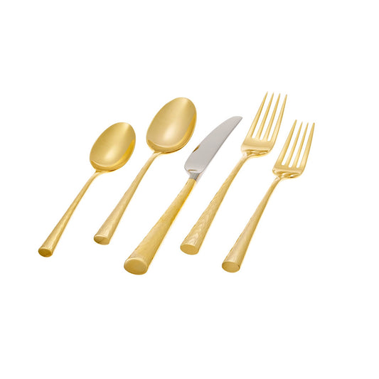 Imperial Caviar Gold 5-Piece Place Setting by Lenox
