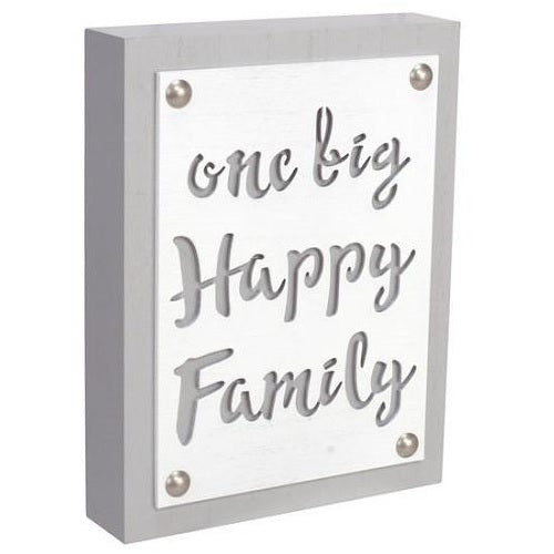 Malden "one big Happy Family" Laser Cut Plaque Sentiments