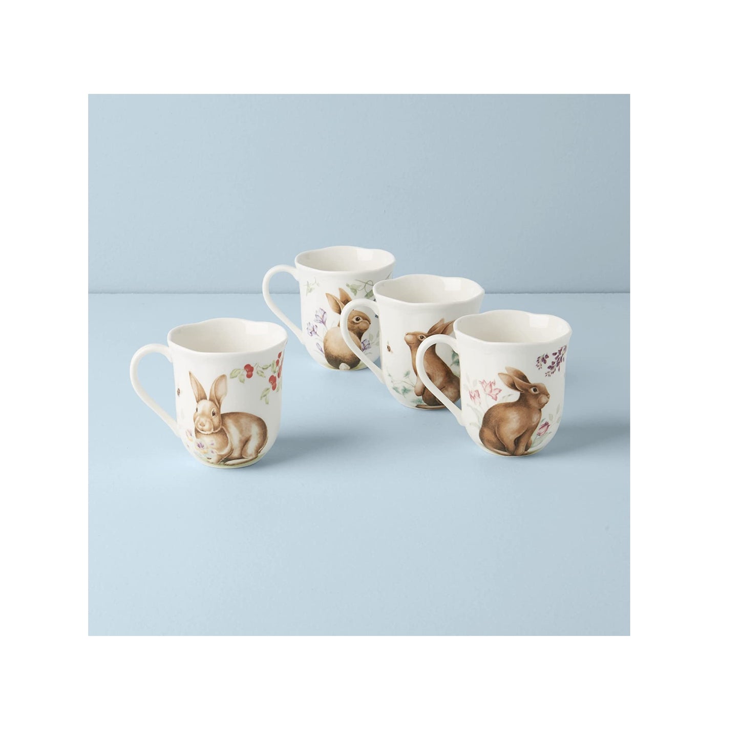 Butterfly Meadow® Bunny  Mugs Set of 4 Assorted