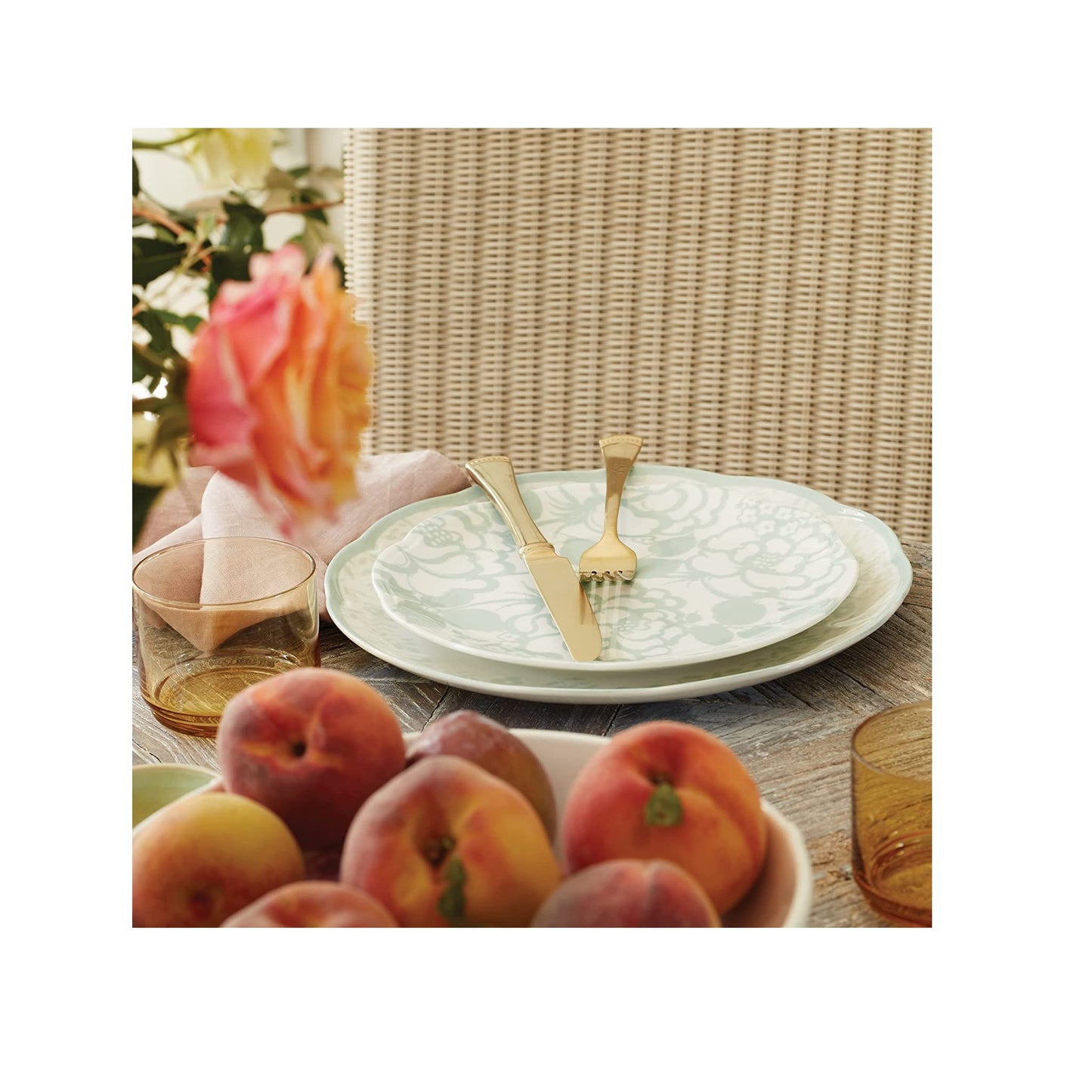 Butterfly Meadow Cottage 4-Piece Accent Plates by Lenox