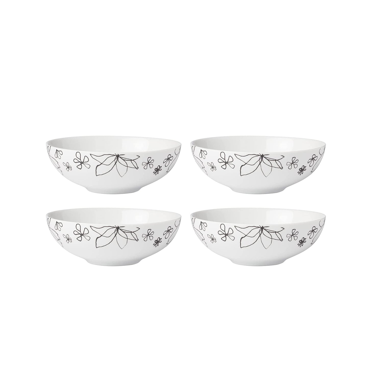 Kate Spade Garden Doodle Soup/Cereal Bowl Set of 4 by Lenox