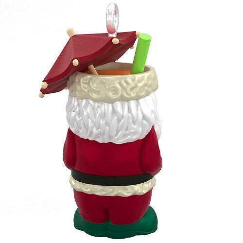 Miniature 0.9" Ornament 2021, Santa Tiki Mug, Mini