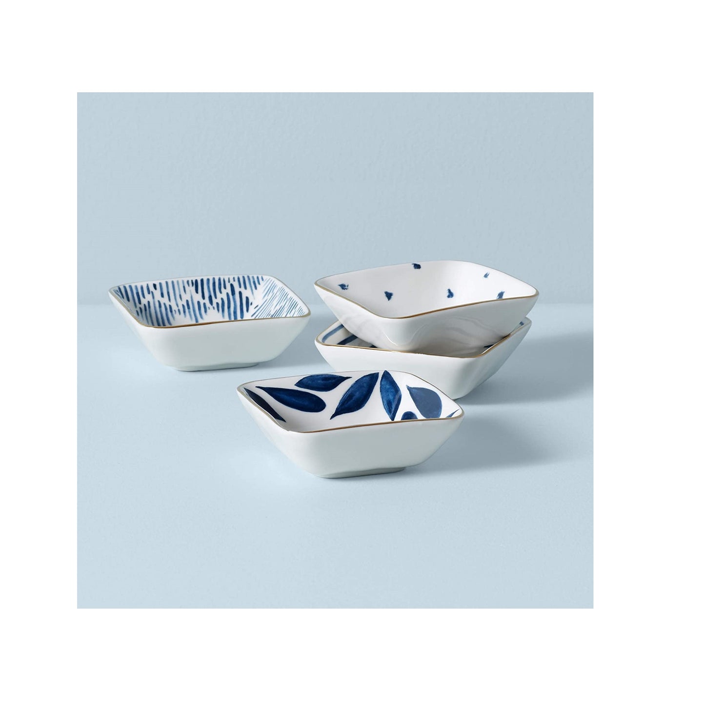 Blue Bay Square Stacking Dip Bowls, Set of 4 Assorted
