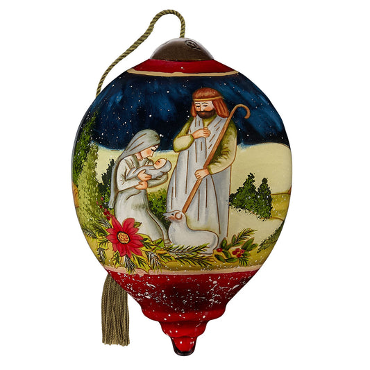 Ne'Qwa Art Heavenly Peace Glass Christmas Tree Ornament, 3"