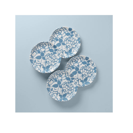 Assiettes décoratives 4 pièces Butterfly Meadow Cottage Bleuet par Lenox 
