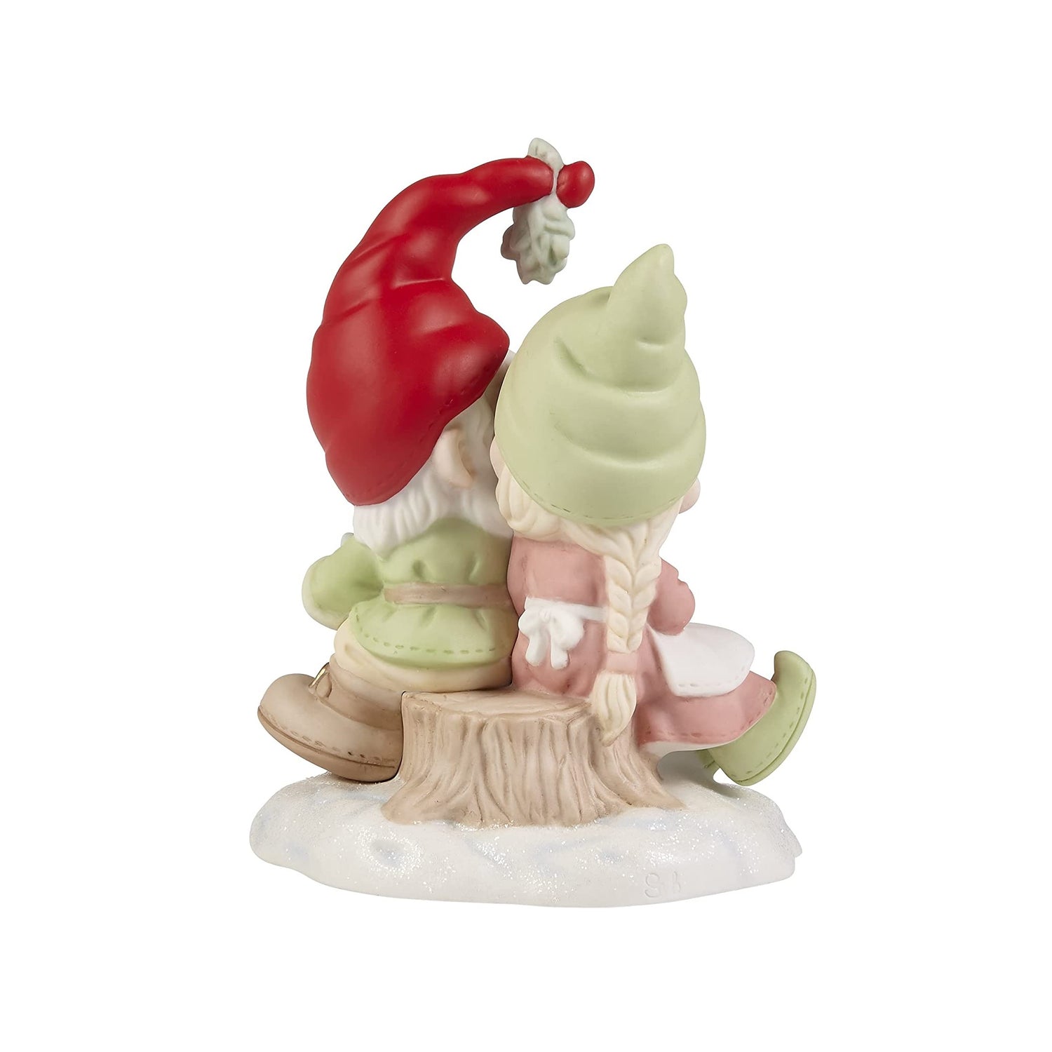 Precious Moments Gnomie Wishes and Mistletoe Kisses Figurine