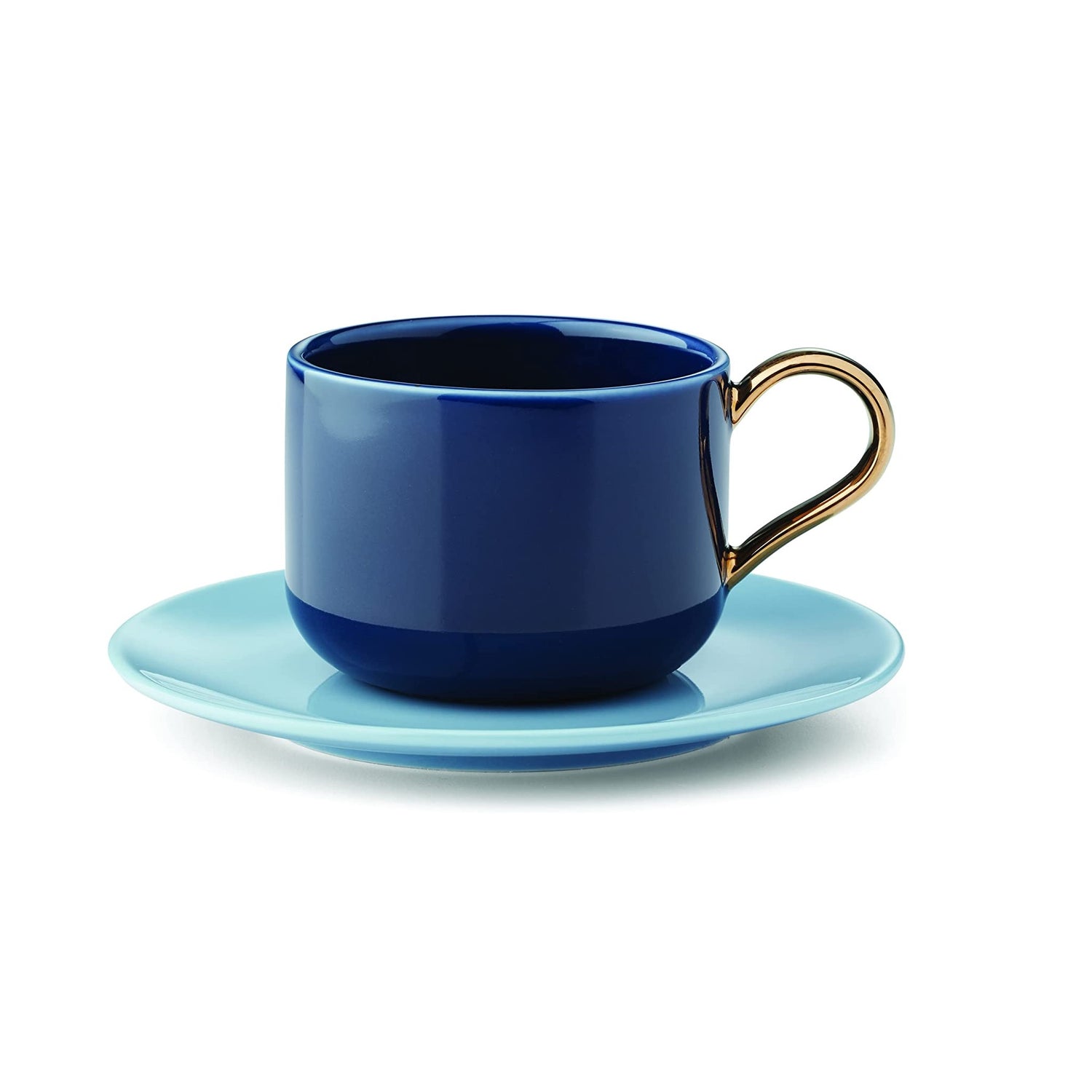 Kate Spade New York Make It Pop Cup & Saucer Set Navy and Light Blue