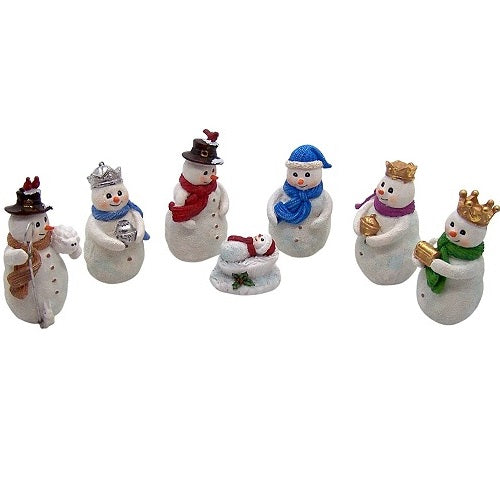 Crèche de bonhomme de neige, concours de Noël par Roman 
