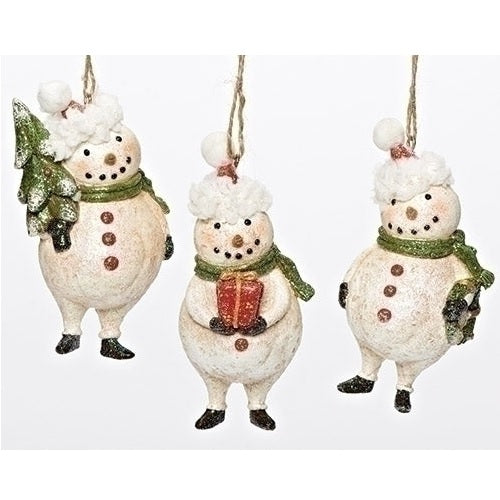 Roman Plumpy Snowmen Ornaments Set of 3