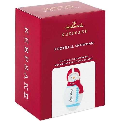 Ornament 2020 Football Snowman, DIY Personalized