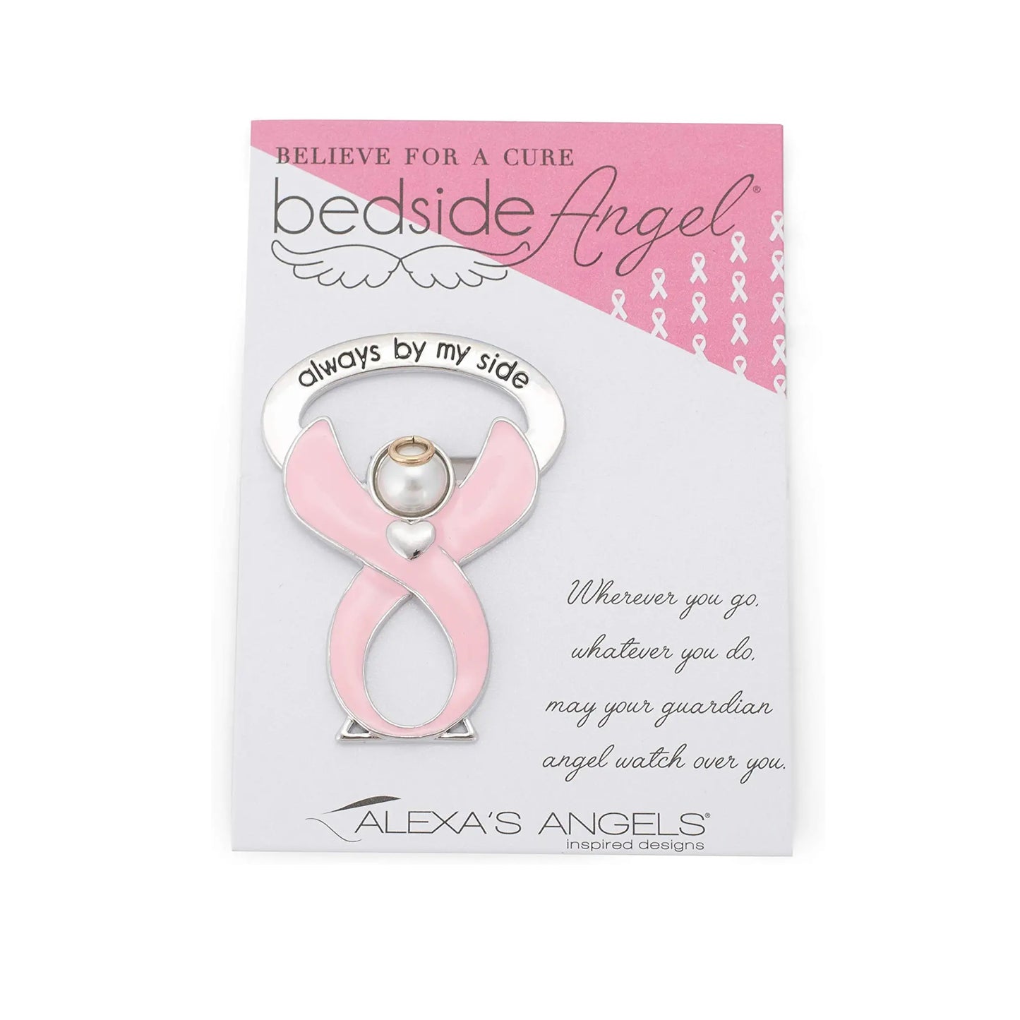 Alexa's Angels Roman Pink Ribbon Bedside Angel