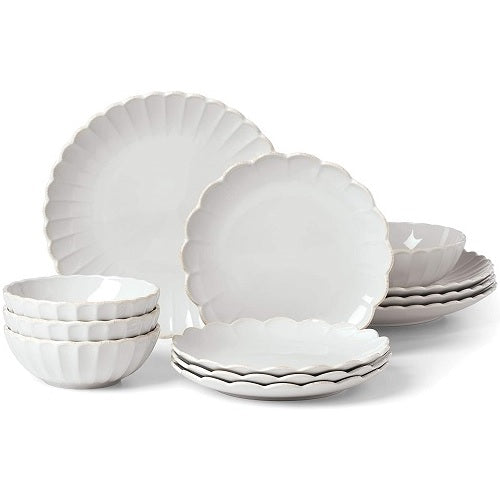 French Perle Scallop 12-Piece Set by Lenox