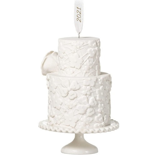 Ornement 2021 We Do Wedding Cake, Porcelaine 