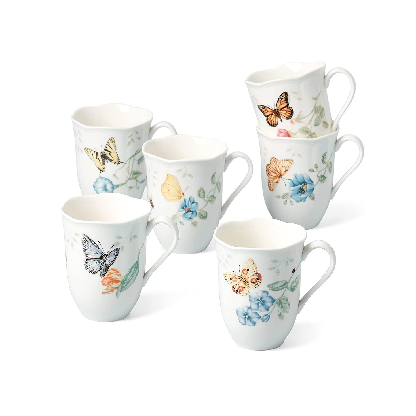 Butterfly Meadow Mugs Set of 6 by Lenox