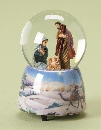 Holy Family Nativity Snow Water Globe - Ria's Hallmark & Jewelry Boutique