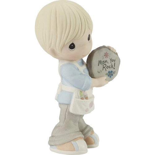 Precious Moments "Mom, You Rock!" Blonde Boy Figurine