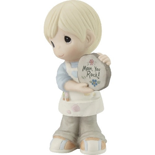 Precious Moments "Mom, You Rock!" Blonde Boy Figurine