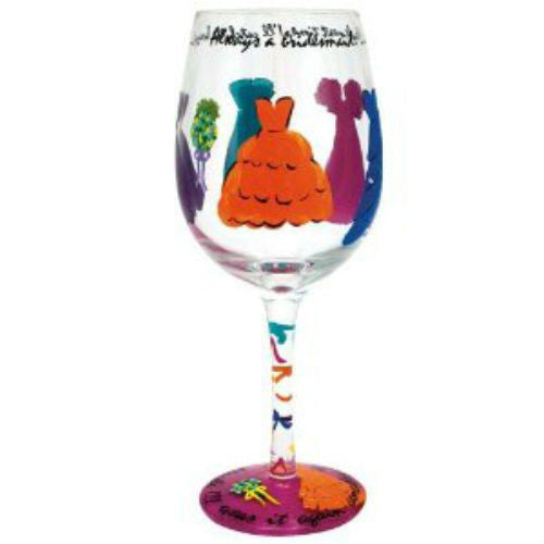 Lolita Wine Glass Always a Bridesmaid - Ria's Hallmark & Jewelry Boutique