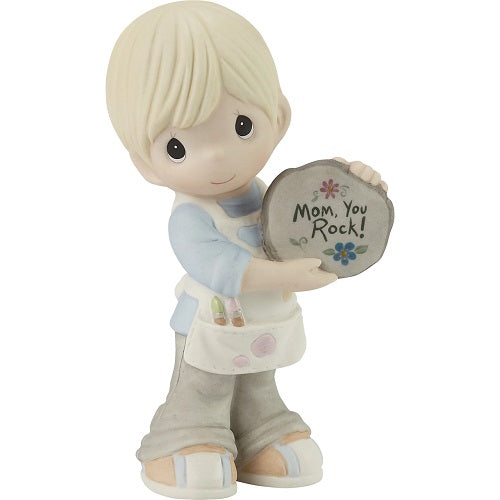 Precious Moments "Mom, You Rock!" Blonde Boy Figurine