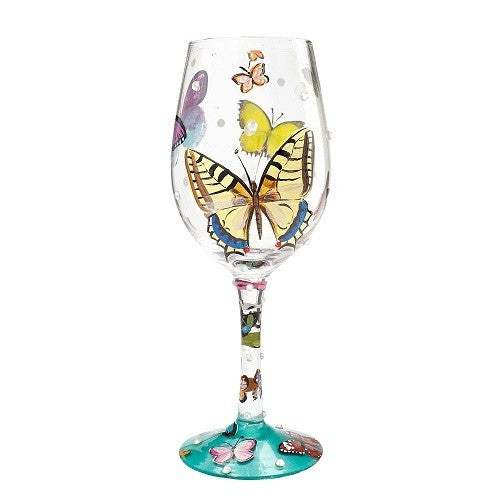 Lolita Wine Glass "Butterfly Wishes" - Ria's Hallmark & Jewelry Boutique