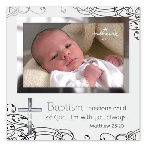 Malden Baptism Frosted Glass Frame 4x6 - Ria's Hallmark & Jewelry Boutique
