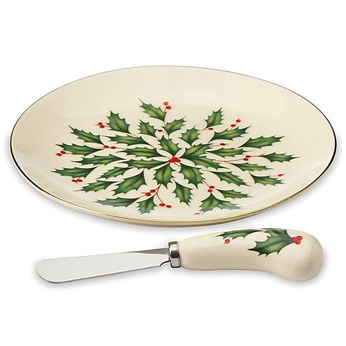 Holiday® Cheese Plate with Knife by Lenox