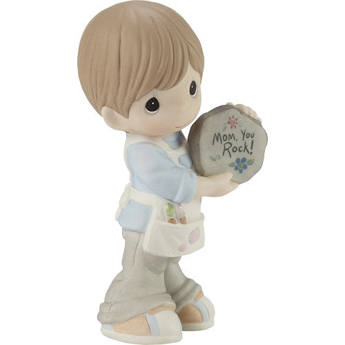 Precious Moments "Mom, You Rock!" Brunette Boy Figurine