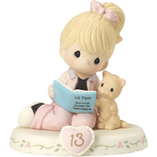 Precious Moments Growing In Grace Age 13 Blonde Girl Figurine