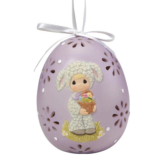 Precious Moments May Your Basket Be Filled With Joy Egg Lamb Ornament