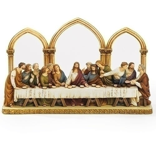 Roman 12" Last Supper With Arches Florentine Style