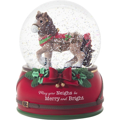 Annual Animal Clydesdale Horse Musical Snow Globe by Precious Moments