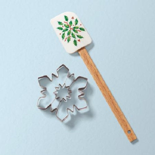 Holiday Spatula With Snowflake Cookie Cutter by Lenox