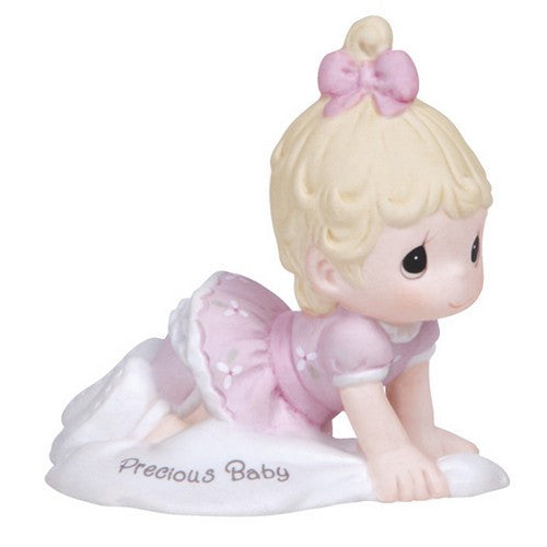 Precious Moments Growing In Grace Precious Baby Girl Blonde Figurine - Ria's Hallmark & Jewelry Boutique