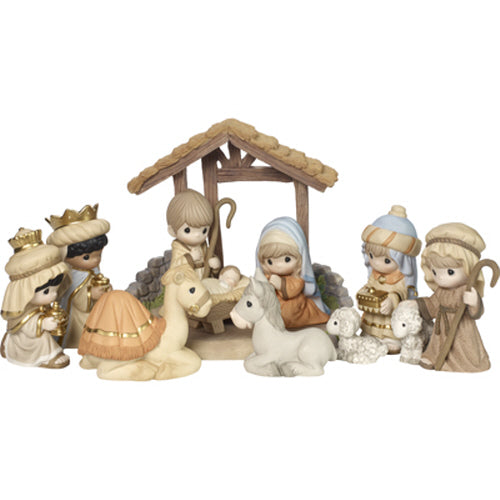O Come Let Us Adore Him Deluxe 11-Piece Nativity Set